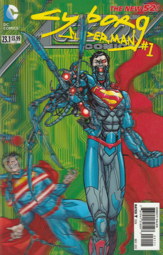 Action Comics # 23.1 DC Comics The New 52! Vol. 2 Cyborg Superman 3D Motion Cover